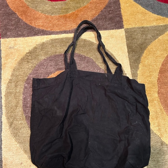 Victorias’s Secret PINK Y2K Style Vintage Black White Large Open Tote Bag Canvas - Picture 5 of 6